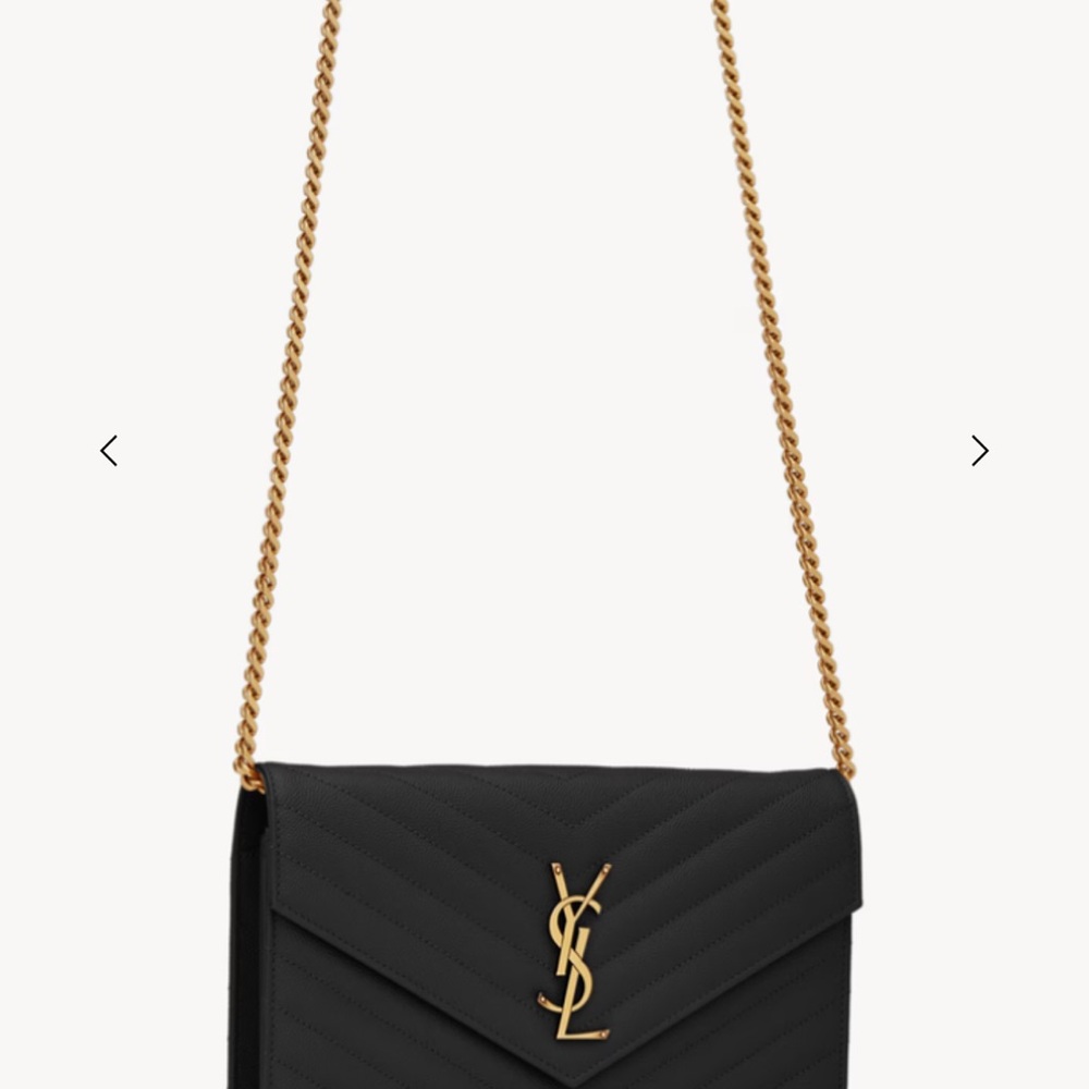 Saint Laurent Black Quilted Shoulder Bag